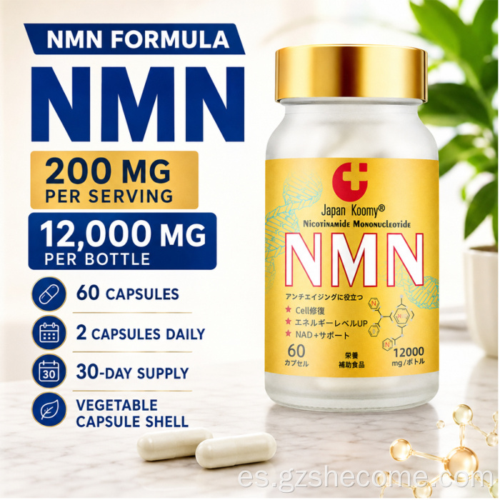 Shecome NMN Cápsulas 12000mg Energía Celular NAD+ Soporte